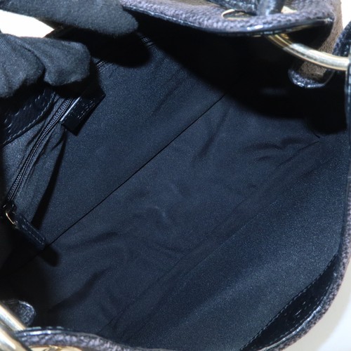 GUCCI Guccissima Leather Canvas Shoulder Bag Hand Bag Brown 257265 Auth Used F/S - Picture 19 of 22