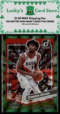 2023-24 Donruss #124 Shaedon Sharpe Green Laser Holo
