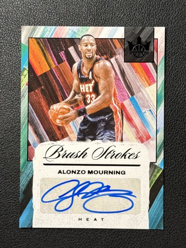 2024-25 Panini Court Kings Brush Strokes Auto 8/8 Black Obsidian Alonzo Mourning