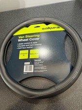 CITROEN DISPATCH STEERING WHEEL COVER FITS WHEELS 39/41CM FAUX LEATHER BLACK