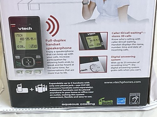 Vtech CS5129 Słuchawka Telefony bezprzewodowe Cyfrowy system sekretarki 1 Słuchawki Excel - Zdjęcie 11 z 16