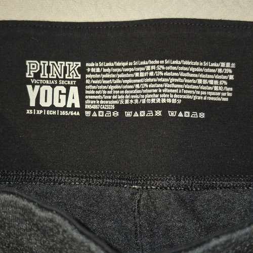 Leggings yoga Victorias Secret ROSA taglia XS Bling strass logo righe Y2K - Foto 11 di 13