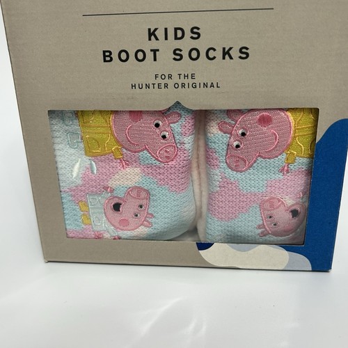 HUNTER Special Edition Peppa Pig Kids Boot Sock Rose Metal XL - Picture 4 of 4