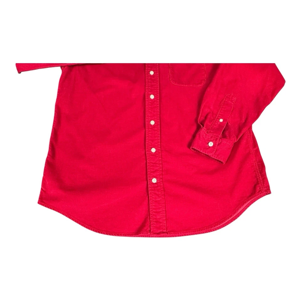 Vineyard Vines Tucker Shirt Button Down Red Corduroy Men’s M Pocket Logo Cotton - Image 4 of 4