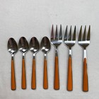 Fiesta Fiestaware Orange Flatware Silverware Serving Forks Spoons 7 Pieces