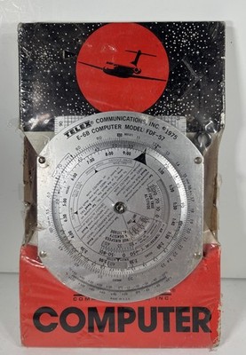 Vtg 1975 Pilot Telex Type E-6B Model FDF-57 Computer  Sealed New! Box Is Ruff