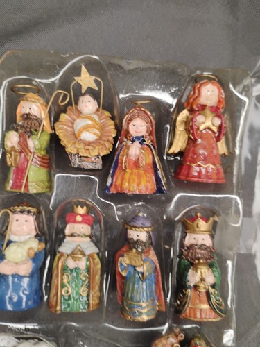 Vintage 10 Stück Krippenfiguren Miniatur Jesuskind Weihnachten Engel Maria - Bild 4 von 7