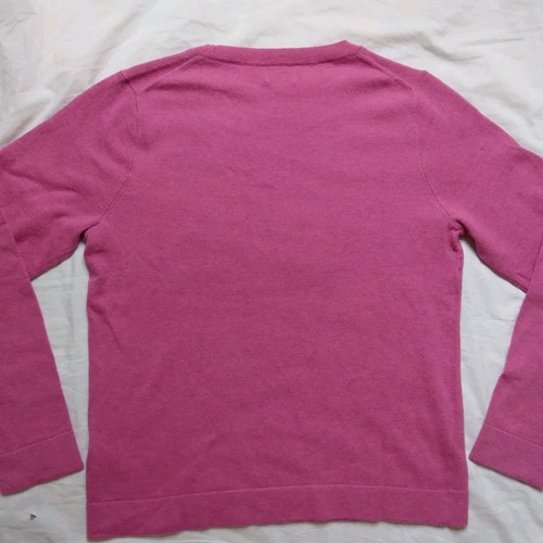 J Crew Teddie Sweater Cotton Wool Blend Pink Marled Crew Neck Womens Large - Picture 8 of 8
