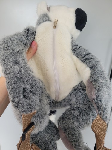 Leosco Dowman Suave Peluche ANILLO COLA LÉMUR Mochila Animal Mochila Bolso 14" - Imagen 7 de 8