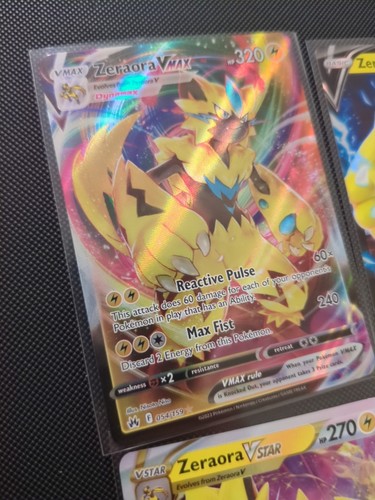 x4 Pokemon TCG Lot - Zeraora V, VStar, VMax - Crown Zenith Bundle! Mint + !!! - Picture 2 of 11