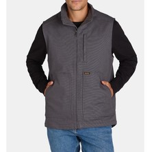 Men's XL 36-48 Brahma Canvas Work Vest Quilted Interior Gray Full Zip 22C 