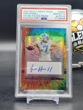 Sam Howell 2022 Select Draft Picks Youth Explosion Tie Dye Auto /25 PSA 10 (KG)