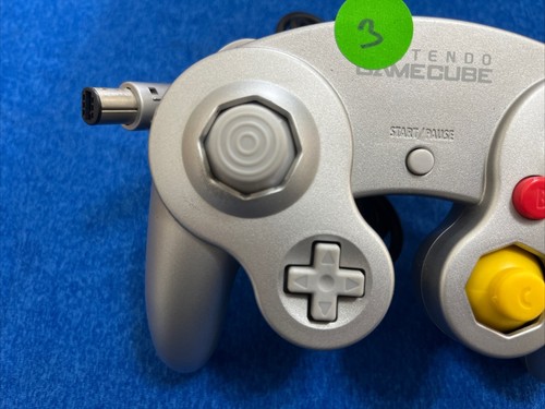OEM Nintendo GameCube Controller Silver Platinum Official Joystick T3 - Imagen 2 de 17