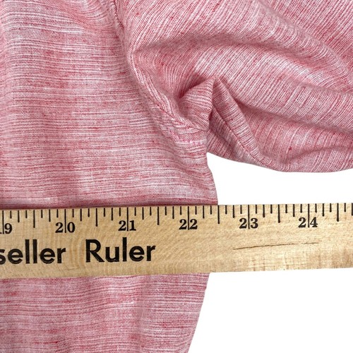 KENNY FLOWERS 'Rose Blusher' Mens Long Sleeve 100% Linen Shirt Large Pink Button - Picture 9 of 15