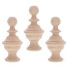 3 Pcs Stair Decorative Columns DIY Crafts Wood Finials for Staircases