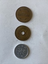 1970 Japan Coins (Year 45), 10, 5 and 1 Yen-Circulated