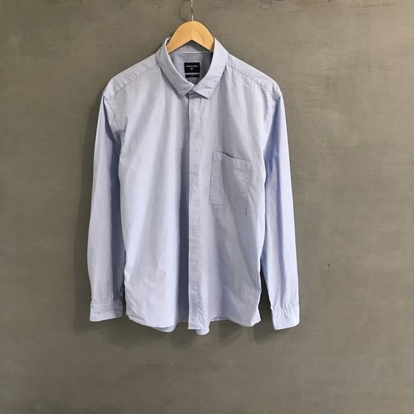 Men Strellson Shirt White Cotton 42