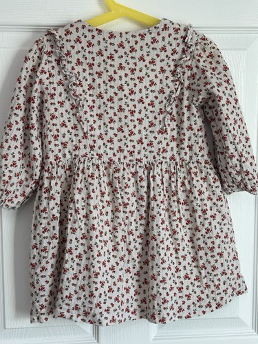 Zara Kids Dress Floral Pattern One-Piece Dress Size 4-5 4T 100% Cotton - Picture 7 of 10