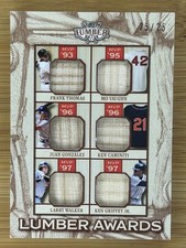 25/25 🔥 2025 Leaf Lumber Awards Ken Griffey Jr. / Frank Thomas Game-Used Bat