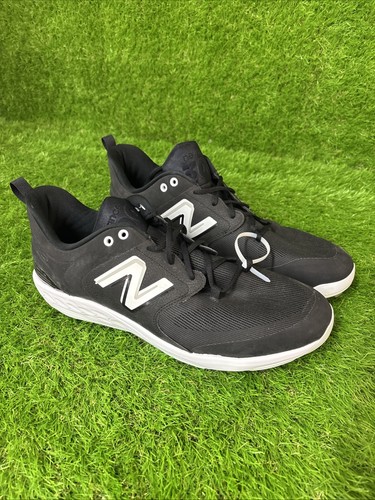 Size 16 New Balance Metal Baseball Cleats Fresh Foam X 3000v6 Low Black White - Picture 1 of 5