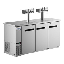 (2) Four Tap Kegerator Beer Dispenser - Stainless Steel, (3) 1/2 Keg Capacity