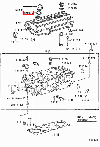 Genuine Lexus IS200 GXE10 2.0 Engine Oil Filler Cap Seal Gasket - Picture 8 of 20