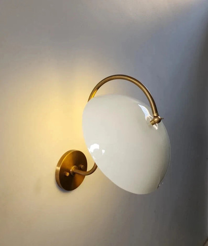 Handcrafted Mid-Century Double Light Brass Wall Sconce,Antique Brass Wall Light - Picture 4 of 9