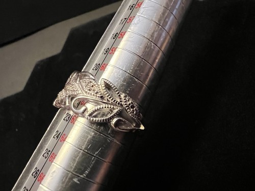 RJ Graziano 925 Sterling durchbrochener Ranken & Blätter Diamant Akzent Ring Größe 9,75 - Bild 4 von 16