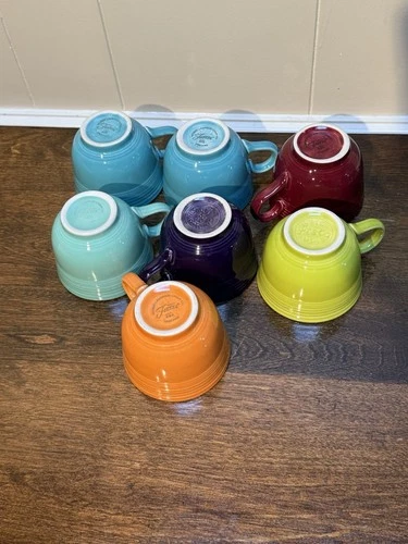 Fiesta Ware Coffee Tea Cups Mixed Colors