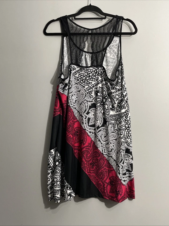 Apt. 9睡衣大号花卉印花粉色黑色白色睡衣女式L柔软 — 第 4/4 张图片