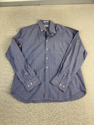 Gant Rugger Shirt Mens Large Blue Oxford Button Down Long Sleeve Cotton Casual