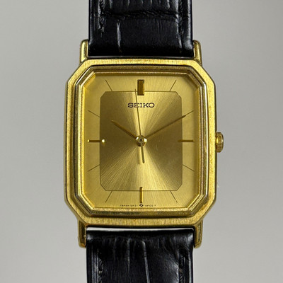 vintage seiko gold plated 5p31 5c50 dress watch men ... Seiko Chariot 5P31-5D70 Gold Tank Quartz Men’s Watch 1989 Japan