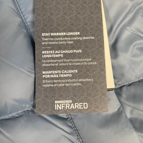 Under Armour 700 FP Feather Down Puffer Jacket Cold Gear Infrared Gray LARGE - Picture 4 of 16