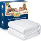 100% Waterproof Queen Mattress Protector Breathable Cooling 3D Queen, White