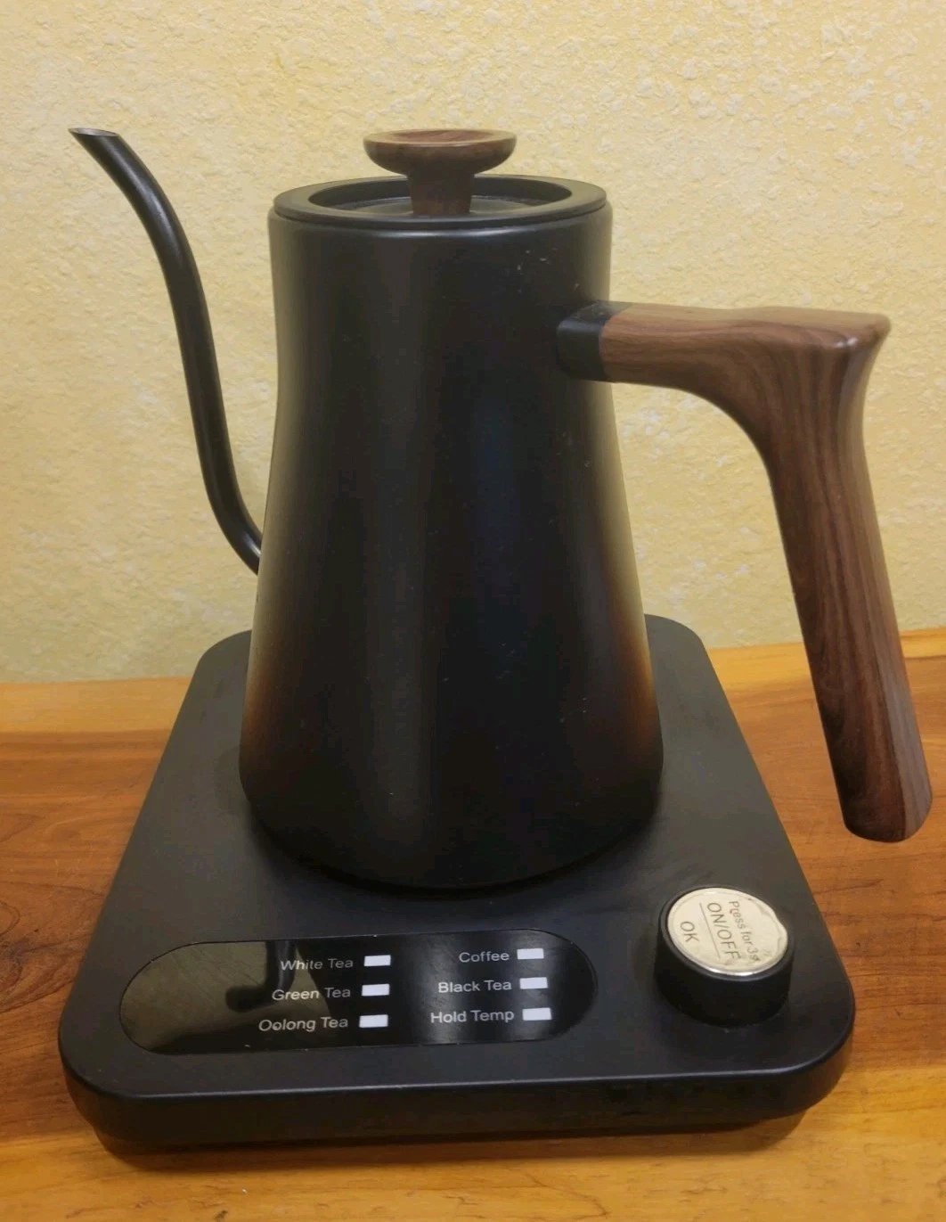 OVALWARE Electric Pour Over Gooseneck Kettle 0.8L Digital Multi Temp Control