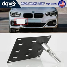 Front Bumper Tow Hook License Plate Bracket Holder For BMW E39 E46 E90 328i 335i
