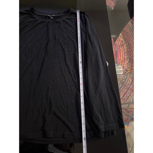 Eileen Fisher XL/TG Black Cupro Blend Long Sleeve Top Soft Comfortable z2 - Picture 6 of 8