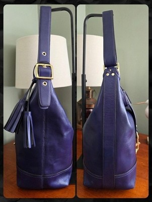 Coach 23420 Legacy Clip Duffle Purple Leather Bucket Bag Y2K | eBay