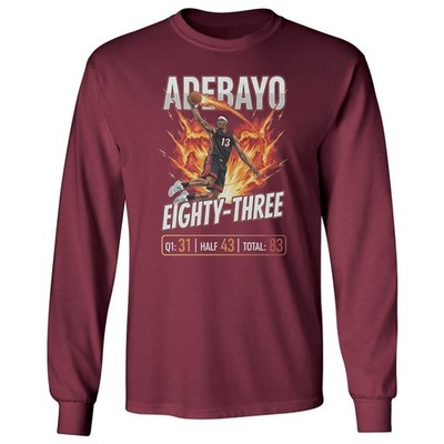 Adebayo 83 Points Tribute Eighty-Three Bam Graphic Long Sleeve T-Shirt