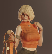 Ashley Graha, Resident Evil, 1/4-1/24, Figur, Unbemalt, 3D-Druck, Statue, Abe3D