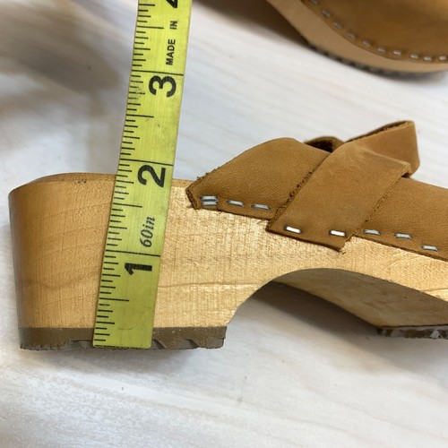 Vollsjo Swedish Design Clogs Suede Leather Wooden Slip On Shoes EU 38/US 8 - Picture 11 of 11