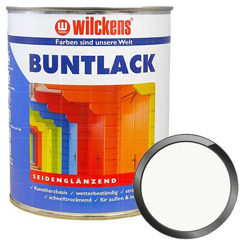 WILCKENS BUNTLACK SEIDENGLAENZEND 0.75 LTR Innen Aussen Kunstharzlack Decklack - Bild 7 von 7
