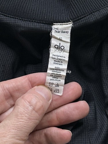 Chaqueta de Campo ALO Yoga Mesh Bomber para Mujer’s S Negra a Presión Completa Ligera - Imagen 6 de 14