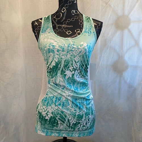 Lole M Betty Tank “Clearly Aqua Anatolia” NWT Mesh Panel Athletic Top