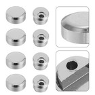  4 Pcs Frameless Glass Shelf Bracket Mirror Holder Clips for Wall Mounting Round