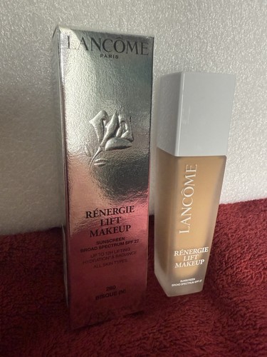 New NIB Lancôme Renergie Lift Makeup 260 Bisque (N) SPF 27 1.0 Fl. Oz 30 Ml