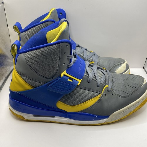 Nike Jordan Flight 45 High Laney Cool Grigio Giallo Royal Blue Sneakers Uomo 11 - Foto 7 di 18
