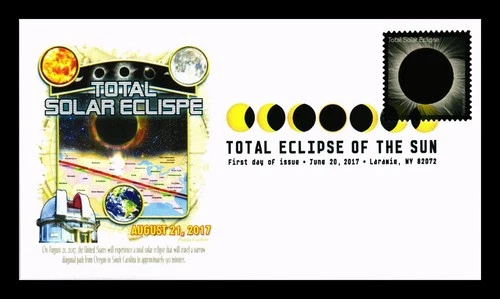 US COVER TOTAL SOLAR ECLIPSE FIRST DAY ISSUE PANDA CACHET PICTORIAL CANCEL