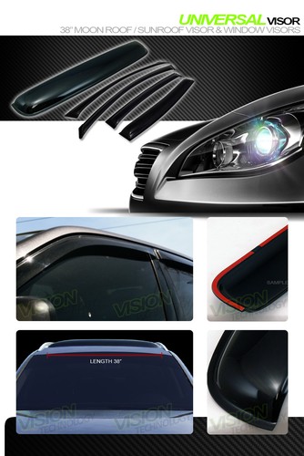 For 04-08 Maxima Sun Rain Wind Vent Window Visors W/Moonroof Moon Roof Deflector - Picture 2 of 2
