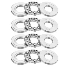 51100 Thrust Ball Bearings 10x24x9mm, 4 Pcs Single Row Roller for System Silver